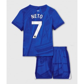 Chelsea Pedro Neto #7 Primera Equipación Niños 2025-26 Manga Corta (+ Pantalones cortos)